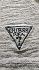 GUESS Mens Brown Henley Shirt XL Cotton Minimalist Streetwear Casual