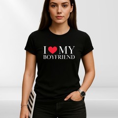 I Love My Girlfriend T-Shirt Gift Joke Mens Birthday Gift Top Tee Valentines Day