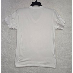 Galaxy Premium V Neck T Shirt White Mens Size M Combed Cotton Short Sleeve