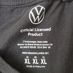 Volkswagen Shirt Mens Extra Large Gray Crew Neck Short Sleeve Graphic Stretch
