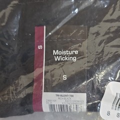 Athletic Works Moisture Wicking Men’s T-Shirt Tri-Blend Black Solid Size S