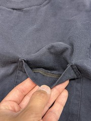VTG Faded Selvedge Front Pocket Worn Cotton Blank Single Stitch T-Shirt Sz M