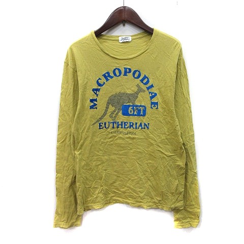 Journal Standard Long Sleeve T-Shirt M Yellow Cut and Sewn Used