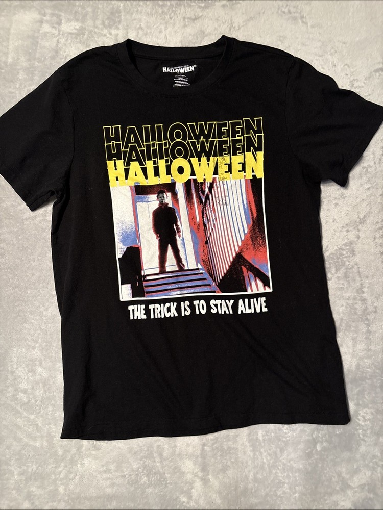 Official John Carpenter’s Halloween the movie Poster T-Shirt Size L Jason Voorhe