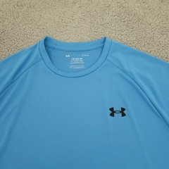 Under Armour Tech Tee Mens L Blue Short Sleeve Athletic T-Shirt Loose Fit