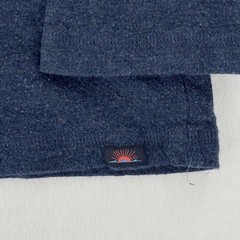 Faherty Henley Shirt Mens XL Blue Navy Cloud Cotton Textured Long Sleeve
