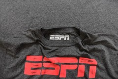 ESPN Mens ESPN Red Logo Charcoal Heather Shirt New S-2XL