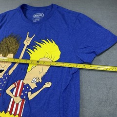 Beavis & Butt-Head MTV Flag Graphic T Shirt Blue Mad Engine Men M 90s
