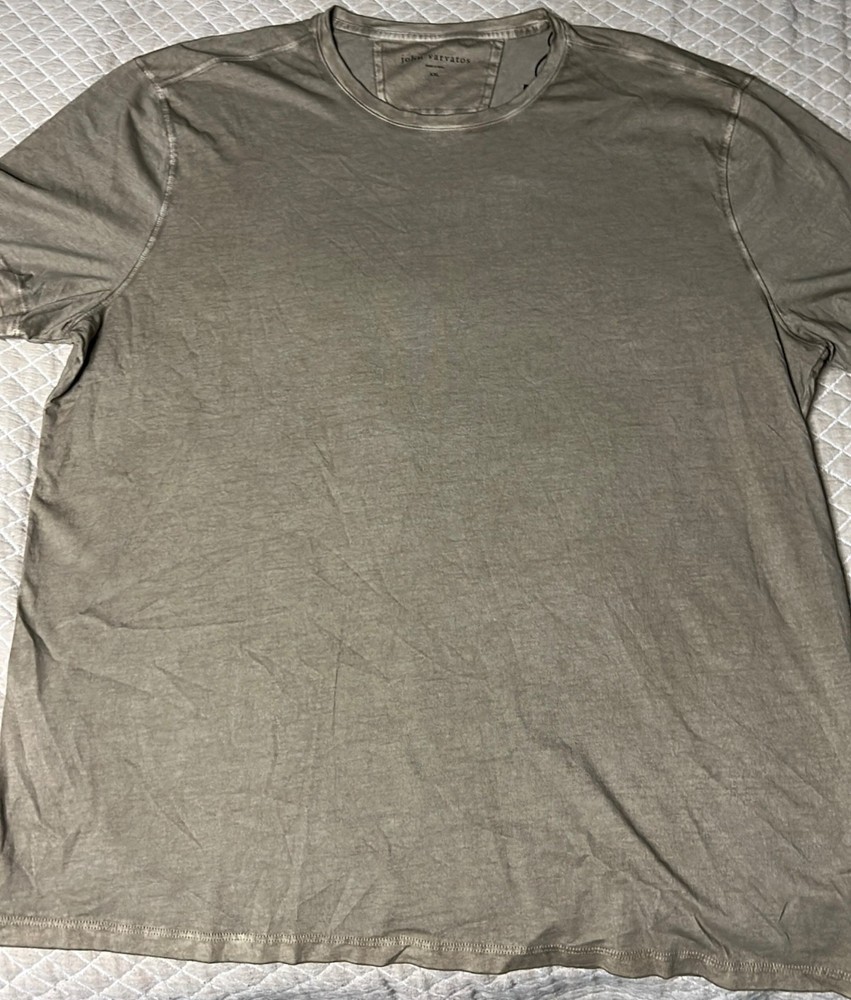 John Varvatos T-Shirt Men’s Olive Green Short Sleeve 100% Cotton Size XXL NWOT