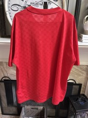 LOUIS VUITTON Men’s LV monogram crystal patch damier T-Shirt – red – XXL 2XL