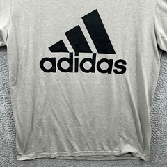 Adidas Shirt Adult Large Gray Black The Go-To Tee Performance Gym Running Mens