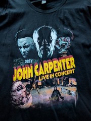 John Carpenter Live in Concert Los Angeles Halloween The Thing OBEY XXL Shirt