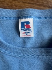 Vintage Castle Rock Wrestling Graphic T-Shirt Russell Athletic NuBlend Blue