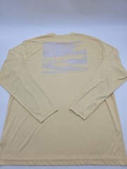 Reel Life Long Sleeve T-shirt Men L Yellow Graphic Print Logo..#39541