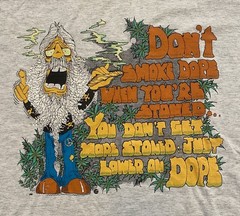 Vintage Dope 420 Hippie T Shirt Single Stitch XL 80s Peace Marijuana Stoner