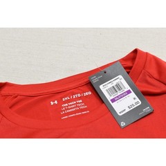 NEW Under Armour Men’s Tech 2.0 Short Sleeve T-Shirt Red Crew Neck Loose Fit 2XL
