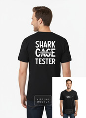 UNISEX MEN WOMENS TEE TSHIRT SHARK CAGE TESTER DIVING SWIMMING DIVE REEF FISH