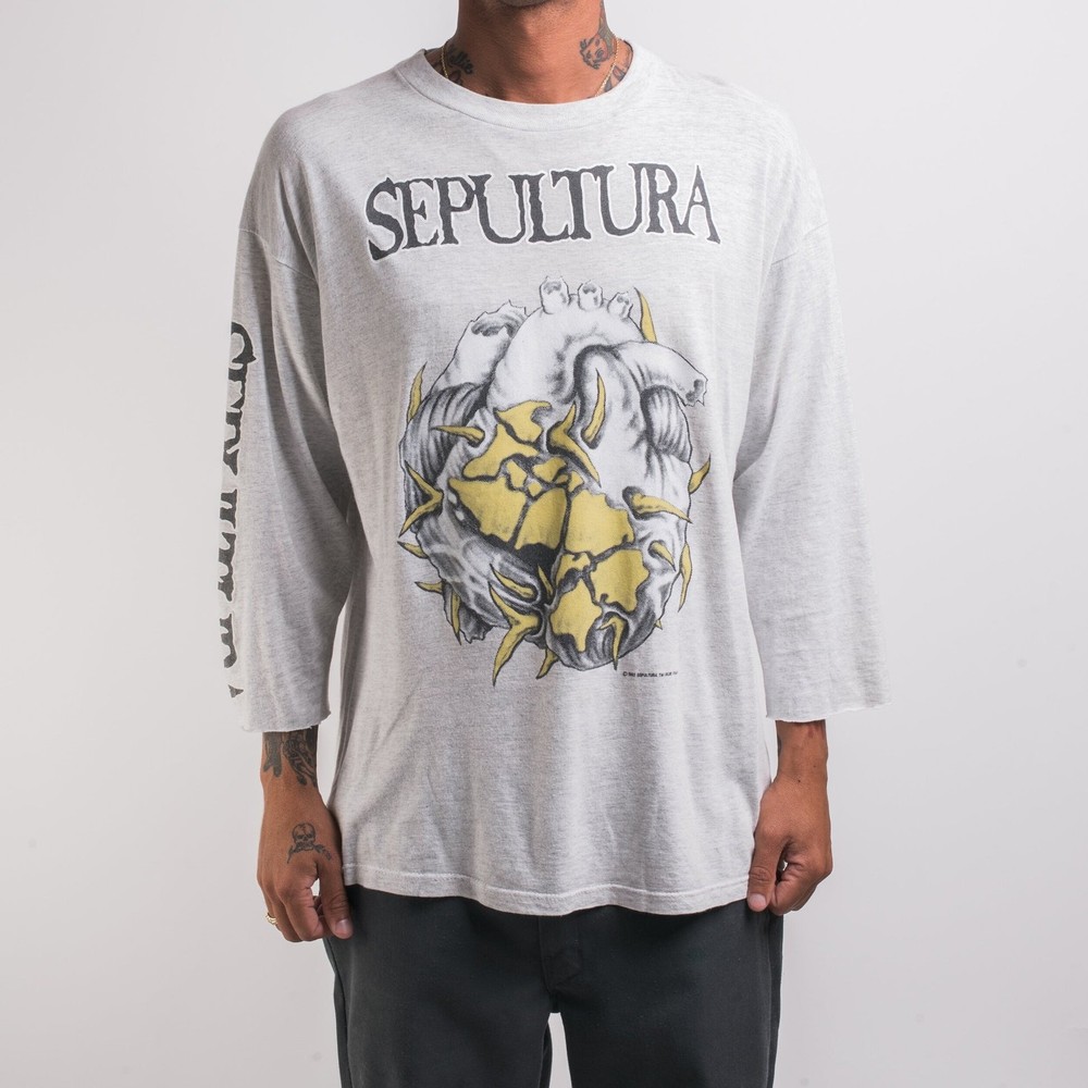 Vintage 1993 Sepultura Band “Chaos AD” Long Sleeve Reprint T-shirt