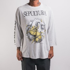 Vintage 1993 Sepultura Band “Chaos AD” Long Sleeve Reprint T-shirt