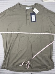 NONNATIVE CLERK S/S HENLEY NECK TEE COTTON JERSEY SIZE 3 JP / L US