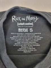 Rick and Morty T-Shirt Adult Swim Size Small Alien Ship Dump Graphic Black
