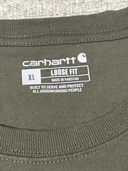 Carhartt K87 Pocket T-Shirt Men’s XL Olive Green Loose Fit Heavyweight Cotton