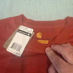Carhartt Men’s NWT Loose fit Heavyweight Long Sleeve Pocket T-Shirt Chili Sz L