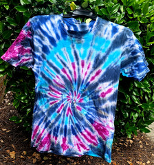 Multi Color Spiral Mens T-Shirt Blank Tye Dyed Tee Spiral New