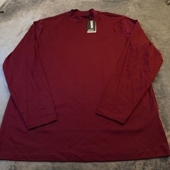 Murano Liquid Luxury Mock Neck Shirt Mens 2XL Tall Burgundy Long Sleeve NWT