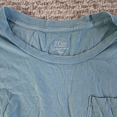 J.Crew Men’s Blue Solid Cotton Jersey Crew Neck Pocket Tee Short Sleeve M