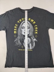 ODM Make Your Own Luck Shirt Mens Large Black 8 Ball Clown Graphic Tattoo Tee
