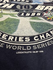VTG New York Yankees Back To Back 98-99 World Series Champions T-Shirt Size L