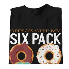 1Tee Mens Check Out My Six Pack Donut Lover T-Shirt