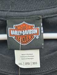 Harley Davidson T Shirt Men’s 3XL Long Sleeve Washington Pa. Black Steel City