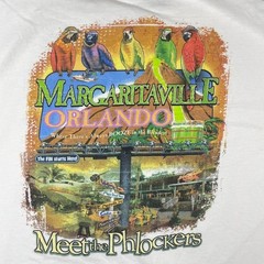 Vintage 90s Y2K Jimmy Buffett Margaritaville Orlando Florida T Shirt White Large
