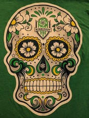 Oklahoma City Energy Green Sugar Skull T-Shirt Small S OKC Soccer