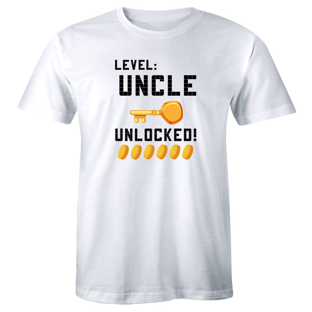 Level Uncle Unlocked Men’s Shirt Surprise Announcement Uncle To Be Gift for Him