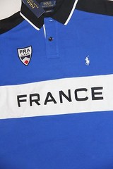 Polo Ralph Lauren Men Blue Shirt Small Pony France Flag XLarge XL CUSTOM FIT