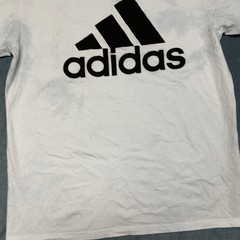 Adidas T Shirt Mens Large White Logo Short Sleeve Outdoor Travel Pullover Tee