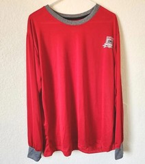 Ecko Unltd T Shirt Mens XL Red Long Sleeve 100% Polyester Jersey Fabric