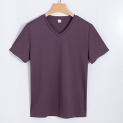 Men’s 100% Mercerized Cotton T-shirt Crew Collar Short Sleeves Casual Basic Tops