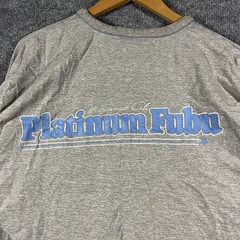 Vintage Y2K Platinum Fubu Muhammad Ali Shirt 2XL Gray Long Sleeve Fat Albert 90s