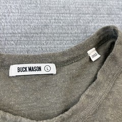 Buck Mason Hemp Cotton Blend T-Shirt Mens L Olive Green Short Sleeve Relax Fit