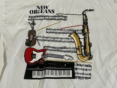 Vintage New Orleans Jazz Music Tourist T Shirt White Size Maybe Large