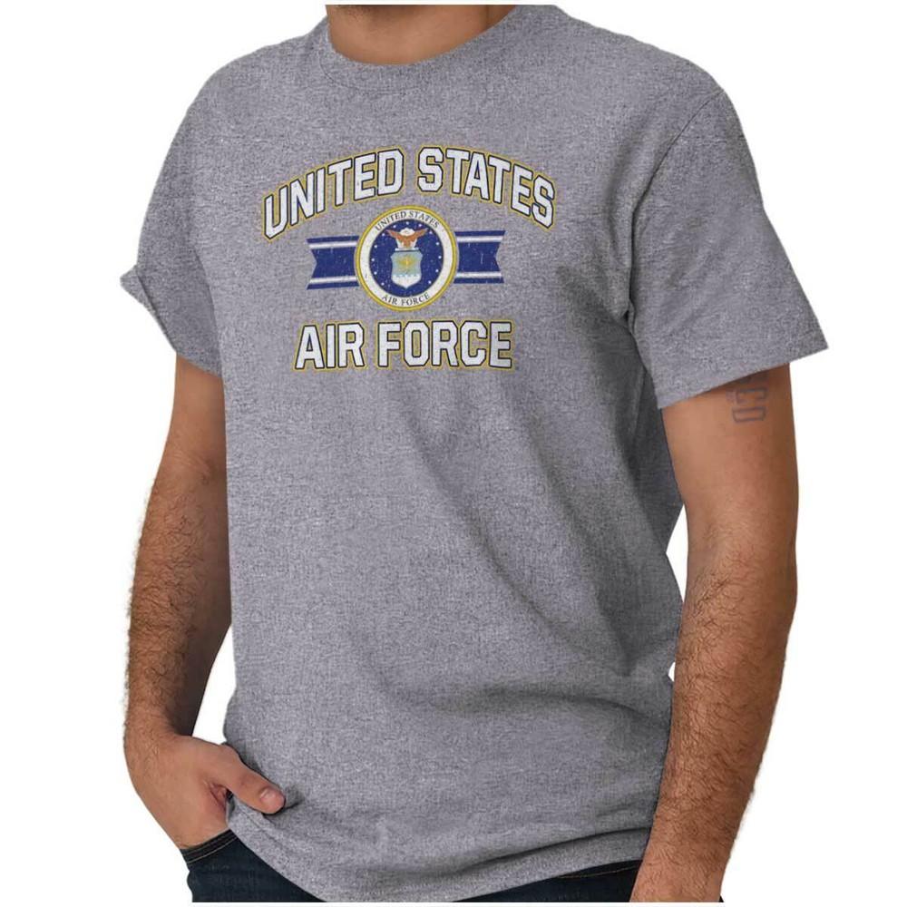 USAF United States Air Force Official Emblem Womens or Mens Crewneck T Shirt Tee
