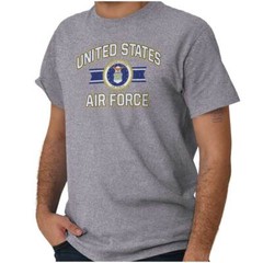 USAF United States Air Force Official Emblem Womens or Mens Crewneck T Shirt Tee