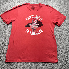 Touchdown and Tunes Shirt Mens XL Red Can’t Wait to Tailgate Kentucky Sports