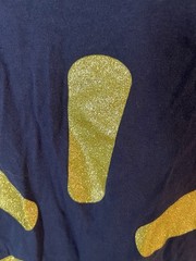 WALMART Logo Glitter Navy Yellow Graphic T-Shirt 2XL Unisex Short Sleeve Cotton