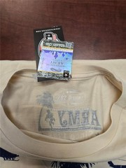.= 7.62 US Army Men T-Shirt Sandbox Party Logo Large Cream Clr Preshrunk Cotton