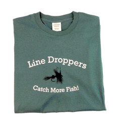 Line Droppers Catch More Fish T-Shirt Size XL Fishing Fisherman Tee Shirt